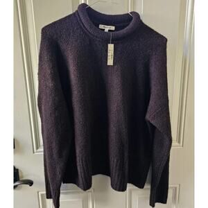 Madewell Fulton Pullover Rolled Neck Heather Raisin Alpaca #MA754  Sweater Small